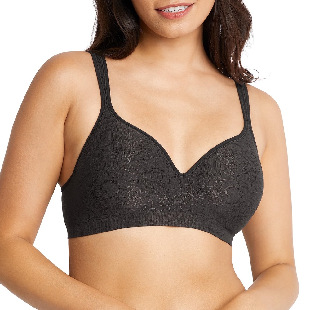 New Bali Cool Comfort Bra 42B Lightly Padded Wireless Smoothing